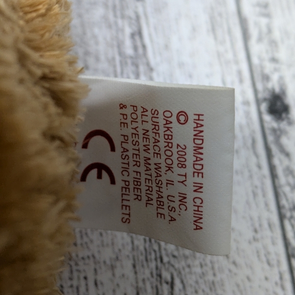 Ty Plush Hamster Toy in Brown and Cream - Picture 6 of 6